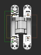 隠しドア用ヒンジ【三次元調整可能・クロスウッドドア用・外開き】