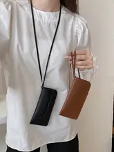 女性用レザー製ロングネックレス【多機能・眼鏡収納・サングラスクリップ付き】