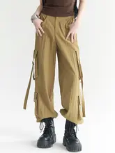 万有引力博物館 レディース ワークパンツ【サイドポケット・ゆったりシルエット・束脚デザイン】