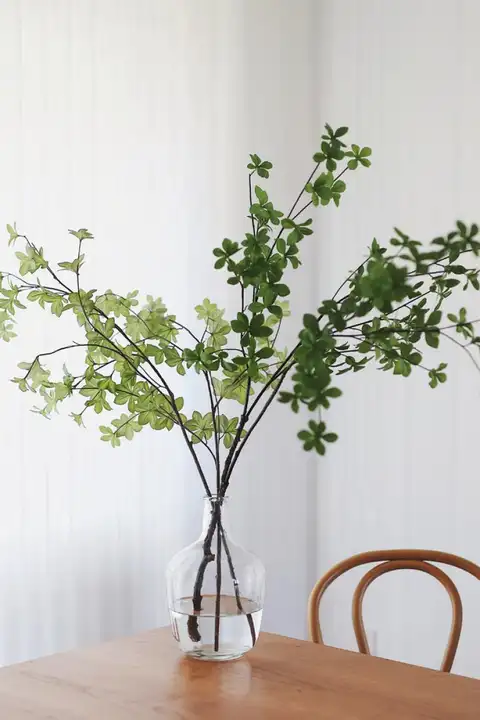 吊り鐘植物 フロア装飾 リビングデスク グリーン植物 木の枝 高級フェイクフラワー