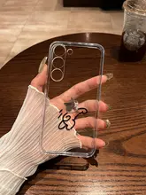 透明カバー サムスンGalaxyシリーズ用【功夫小猫デザイン・衝撃吸収・カップル向け】