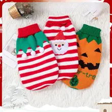 冬用クリスマスニット猫服【防毛・ペット用・暖かい】