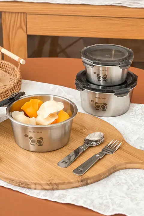 ウォードバイウェイ 304不锈鋼ランチボックス【食品グレード・フルーツ保存容器・蓋付き・密閉容器】