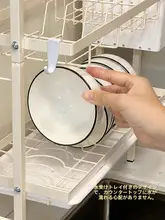 穴あけ不要！キッチンの水切りラック【狭いシンク用・皿・ボウル・鍋置き】