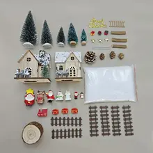 クリスマステーマの装飾品ディスプレイボックス【ミニチュア雪景色の飾り付け用】