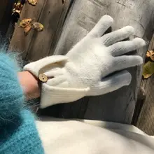 極上の柔らかさ 保温編みニット手袋【冬用・女性用・防寒】