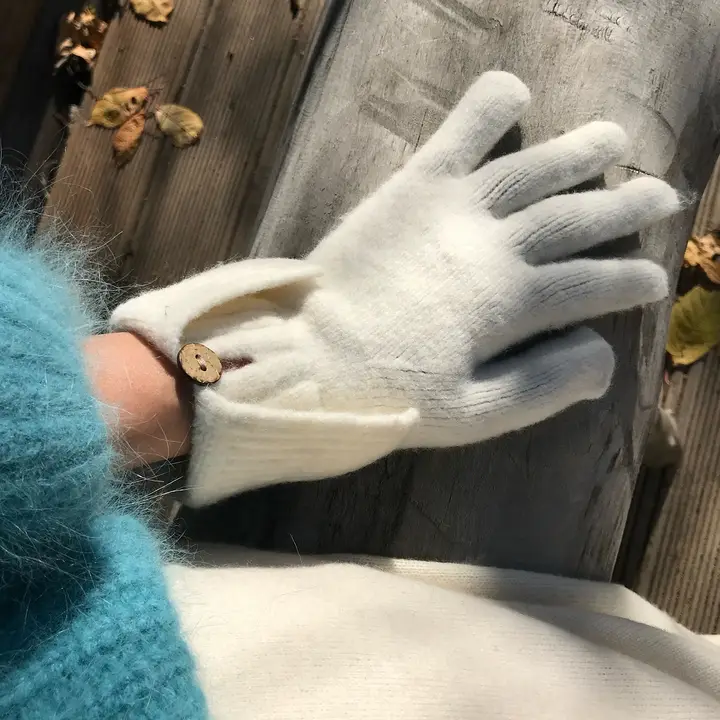 極上の柔らかさ 保温編みニット手袋【冬用・女性用・防寒】