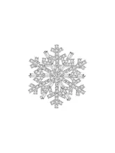 雪花デザインの高級胸花ブローチ【おしゃれなアクセサリー・スーツ用】