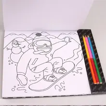 子供向けクリエイティブスクラッチアートブック【色鉛筆用・解消】