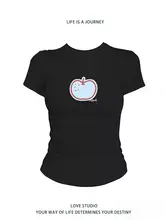 フィット感抜群の女性用ショートスリーブTシャツ【ウエストシェイプ・カジュアルスタイル】
