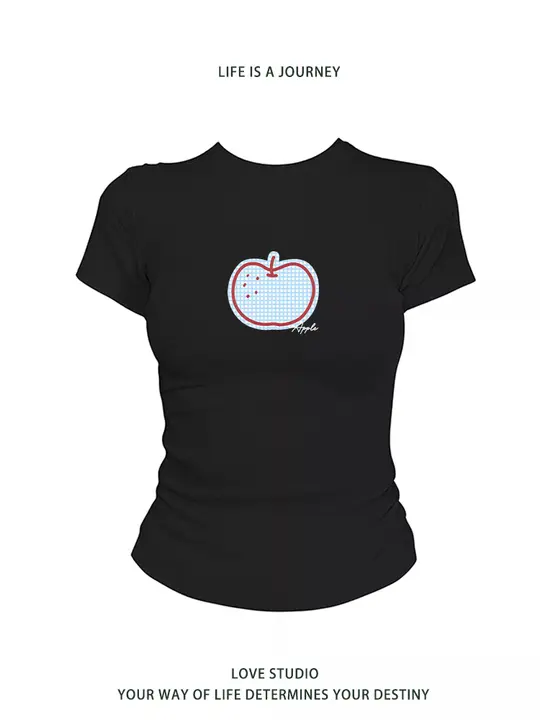 フィット感抜群の女性用ショートスリーブTシャツ【ウエストシェイプ・カジュアルスタイル】