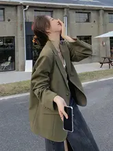 レディース 春秋用中長丈ジャケット【韓国風・カジュアル・オフィススタイル】