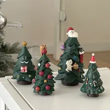 ミニクリスマスツリーデスクトップ飾り【クリスマス装飾・撮影小道具・ホリデーギフト】