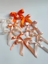 オレンジDIY手作りサテンリボン【ポリエステル・花束用・ギフト装飾】