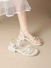快適で美しい！女性用フラットサンダル【夏用・柔らかいソール・低ヒール】