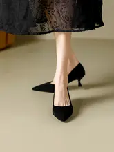 疲れにくい パステルオレンジのハイヒール【細ヒール・5cm・フラットデザイン・通勤用】