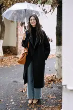 Jicouture 全羊毛リバーシブルコート【冬用・クラシックデザイン・女性用】