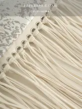 イタリアンスタイル豪華なゴールドフリンジクッション【リビング用・ロングタイプ】