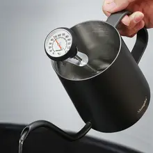 コーヒー温度計 クリップ式 プローブ式 ロングタイプ ハンドドリップ ミルクピッチャー ドリンク ミルク