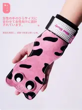 猫デザインの牛革製ジムグローブ【女性用・トレーニング用・耐久性・プロテクター付き】