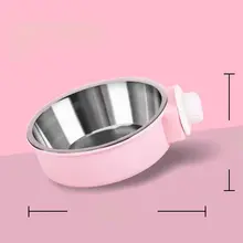 ステンレス製 猫用吊り下げ食器【固定式・犬用・水分飛散防止】