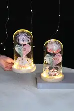 手作りガラスドーム入りバラの花【プレゼント・誕生日用】