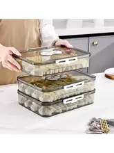 食品級冷凍密封餃子ボックス【キッチン収納用・水餃子・ワンタン対応】