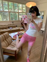 ゆったりデザインのショートスリーブTシャツ【白・夏用・染色印刷・カジュアル】
