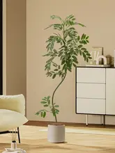 大きな鉢 植物 偽の木 リビング 高品質の偽緑植物 サンダルウッドの葉 ラグジュアリー