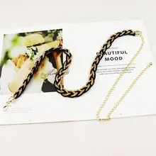 金属編みブラックウエストチェーン【女性用・スタイリッシュ・アクセサリー・どんな衣服にも合う】