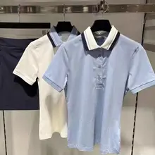 撞色のひんやり感が心地よいゴルフウェア【レディース・ショートスリーブ・快適なデザイン】