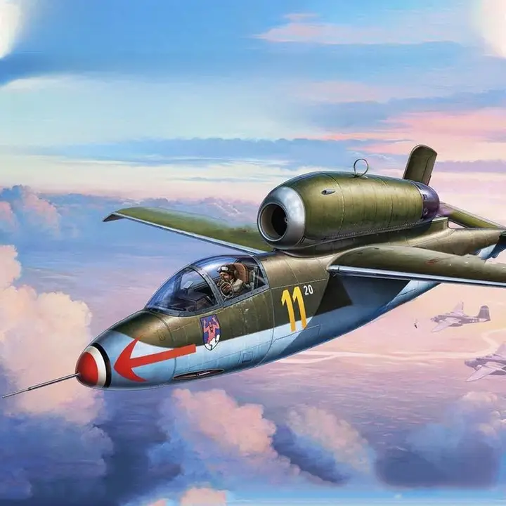 Heinkel He 162 Spatz模型【極少レベル・プラモデル・飛行機】