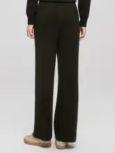 美麗ノ羊毛のカジュアルストレートワイドパンツ【冬用・フィット】