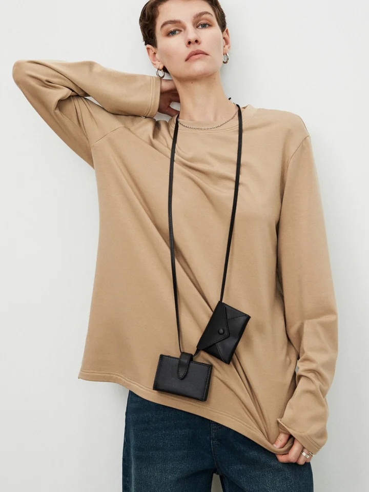 JOCH ミニレザーコインパース【牛革・エンベロープ型ウエストポーチ・シンプルデザイン】