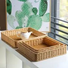 家用四角果物トレイ【パン・野菜・ティーカップ収納用】