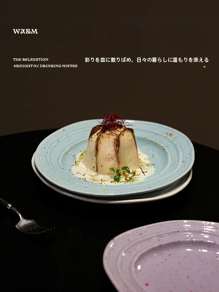 美しさ際立つ 陶器製パスタプレート【柔らかな色彩・家庭用】