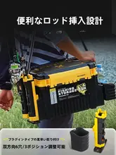 HASIDA ルアーボックス フィッシングボックス 座れる 大容量 軽量 持ち運び便利 ロッドスタンド付き 多機能 頑丈 収納ケース 釣り