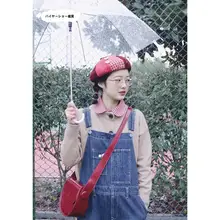 手作りのパッチワークベレー帽【ウール素材・秋冬用・保温性】