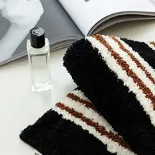 WENSHUO オリジナル インスタ風 韓国スタイル 冬用カーペット【フラットテクスチャー・防滑・家庭用】
