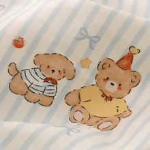 テディベアデザインの可愛いベビー枕カバー【綿100%・子供用】