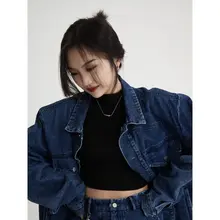 THELIGHT デニムジャケット【ゆったりシルエット・ハイストリートスタイル・レトロデザイン・セットアップ】