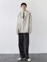 フード付き薄手ジャケット【春秋用・ユニセックス・ベーシックデザイン】