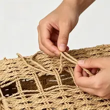 衣類収納バスケット【ふた付き・編み込みデザイン・整理用】