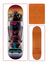 軽量のメイプル製プロフェッショナルスケートボード【全包デザイン・多色展開】