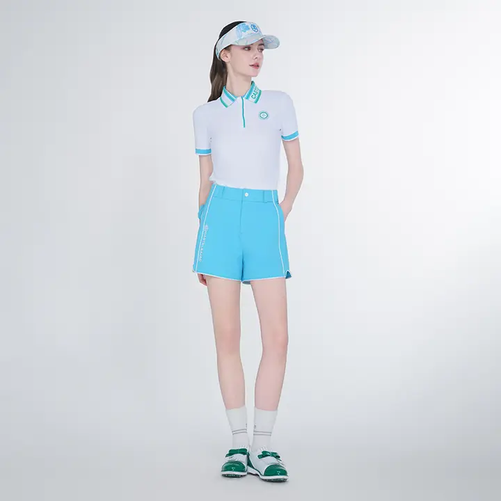 EUROPEAN TOUR ゴルフ用 レディースショートパンツ【ファッショナブル・防晒・多用途】（セットアップ対応）