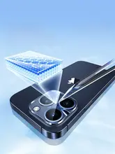 SmartDevil iPhone15 Pro Max対応カメラレンズ保護フィルム【オールカバー・透明ケース付き・強化ガラス・15 Pro用】