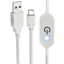 タッチ式無段階調整付きTypeC充電ケーブル【USB接続・データライン・調光コントローラー】