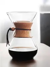 シンプルなデザインの耐熱ガラス製ダブルウォールコーヒーサーバーセット【不織布フィルター付き・家庭用】