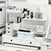 デスクラック 本棚 有孔ボード キッズ 男の子 女の子 学生 卓上 多段 多機能 収納 勉強