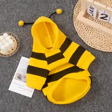 春秋用 犬服【ミツバチデザイン・コーギー・トイプードル・小型犬対応・暖かい】
